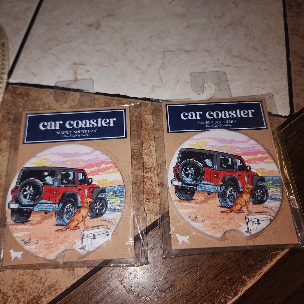 Simply southern Jeep car coasters